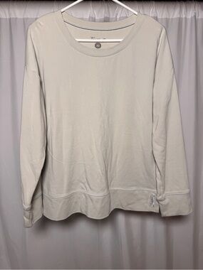 Faceplant Dreams Bamboo Long Sleeve Pajama Shirt Taupe Womens Medium